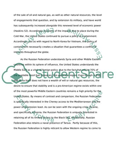 The Outcome of the Ongoing Syrian Conflict