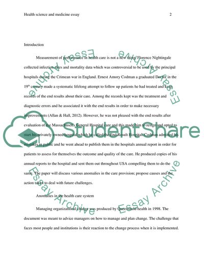 Action Plan in Dealing with Health Care System