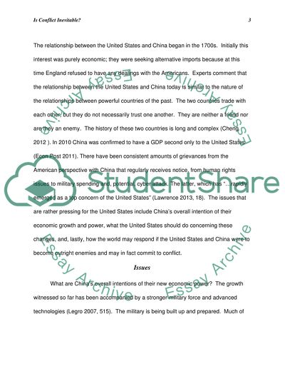 Economic Relations Between China and the U.S.: Is Conflict Avoidable