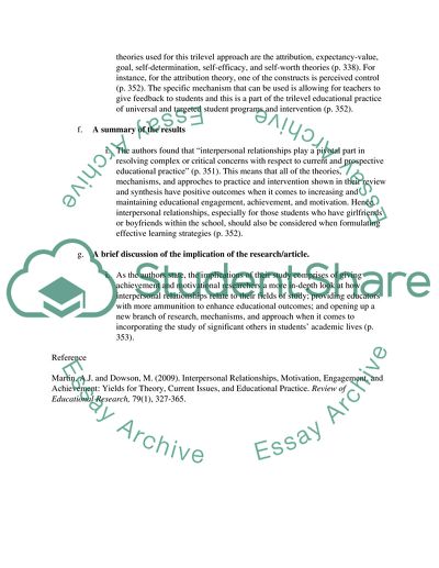 1-2 page critique/summary of an article