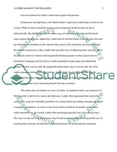 Luther Against the Peasants