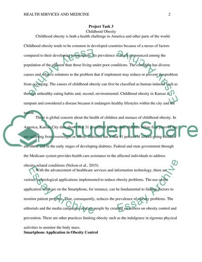 Health Services and Medicine Childhood Obesity