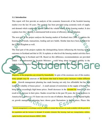 Economic Report: The Scottish Housing Market