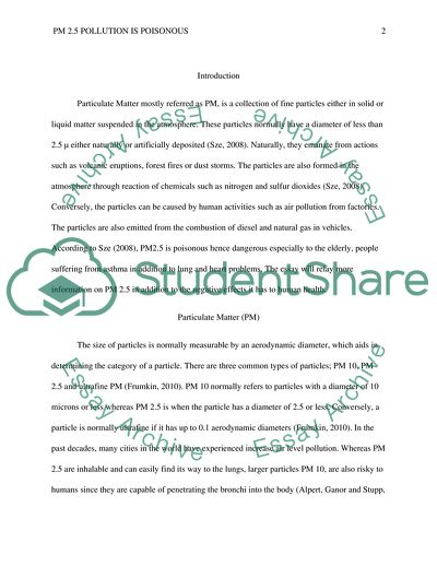 PM 2.5 Pollution Is Poisonous