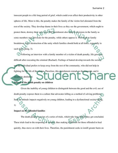 The Death Penalty Should Be Used when Necessary