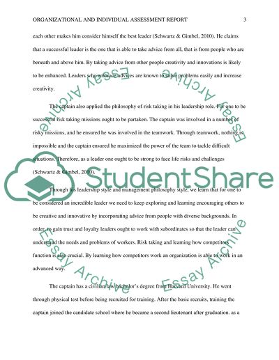 Organizational and Individual Assessment