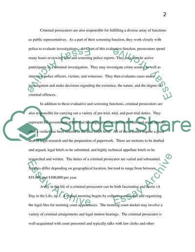 A Prosecutors Life: Duties and Ethical Constraints