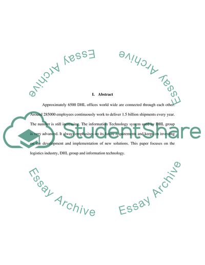 Information Technology in Logistics Industry