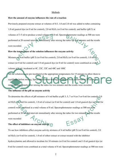 Determining the Properties of an Enzyme
