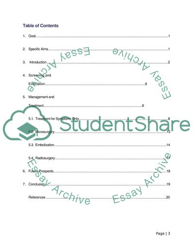 The possible treatment for Arteriovenous malformation