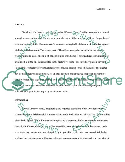 The Use of Shapes and Color in the Works of Antoni Gaudi and Friedensreich Hundertwasser