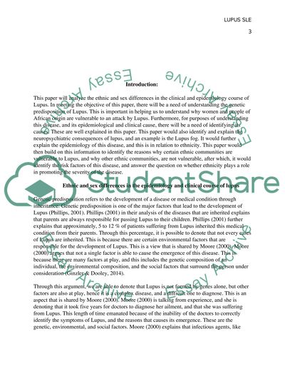 Why Is There a Higher Prevalence of Lupus SLE Found Among Females of Afro Caribbean Origins