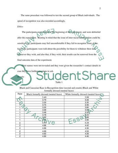 Inter-racial Face Recognition