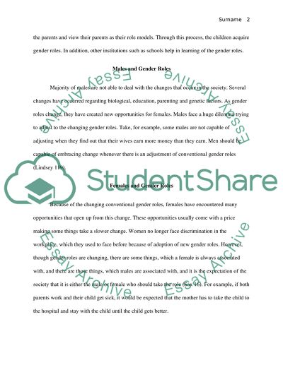 Conventional Gender Roles