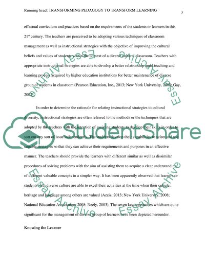 Transforming Pedagogy to Transform Learning