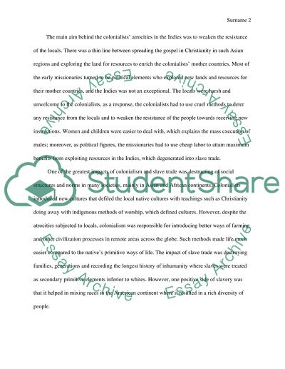 The Atrocities Perpetrated by Christians against the Indies