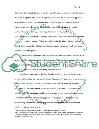 Entering into a Contract in Roman Law