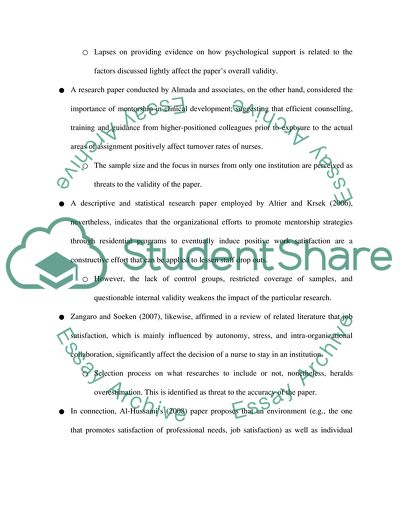 Nursing Mentorship Program