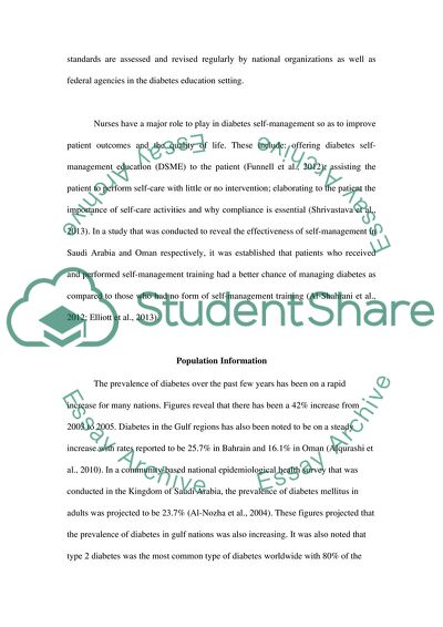 Diabetic Patient Awareness of Self-Management in Saudi Arabia
