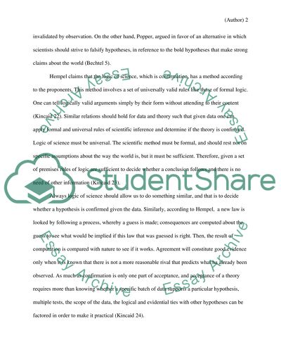 Poppers Falsificationism versus Hempels Confirmation Theory