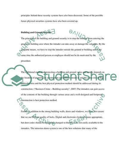 Physical Security Principles Paper