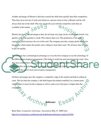 4: Describe Shomeis Advantage