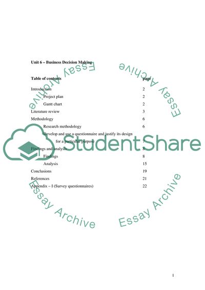 Business descision making