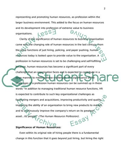 Significance of Human Resources