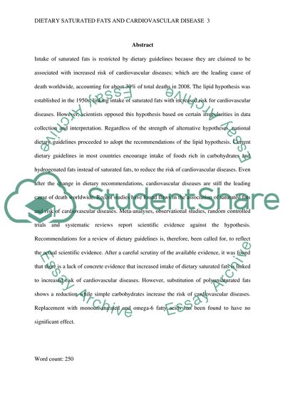 Are Dietary Saturated Fats Associated with Cardiovascular Disease