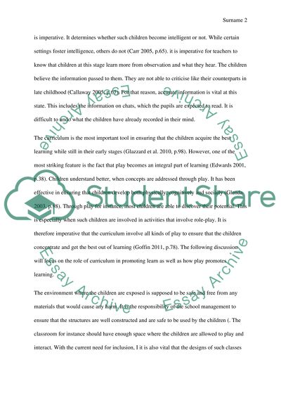 A Critical Analysis of the Early Years Foundation Stage (EYFS)