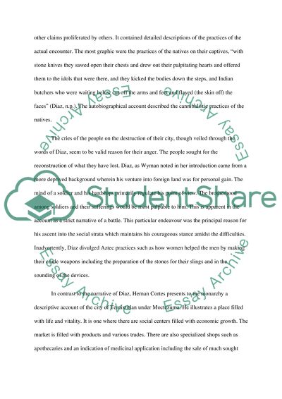 The Spaniards Attitudes toward the Native Culture and People They Encountered with the Aztec