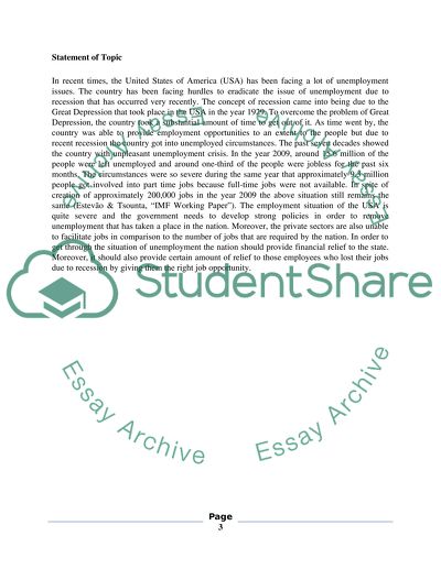 Alternative for Unemployment or Housing Policy