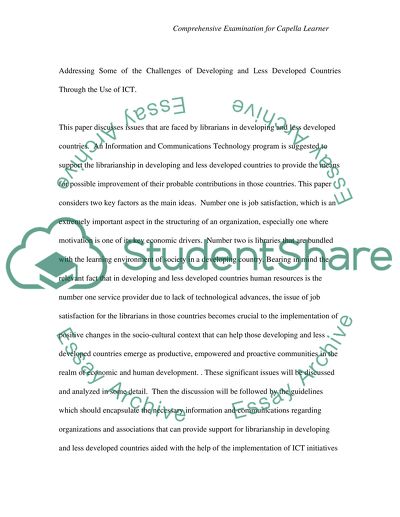 Comprehensive Examination for Capella Learner