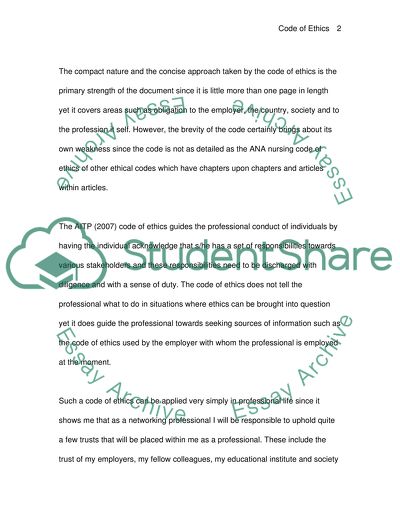 Code of Ethics in Computer Networking