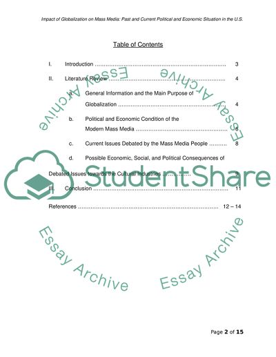 The Impact of Globalization on Mass Media