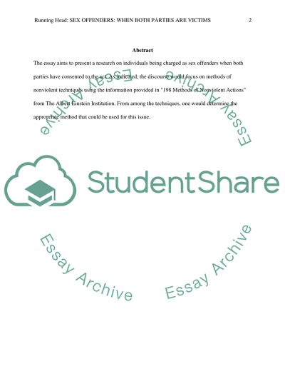 Sex Offenders: When both parties are victims