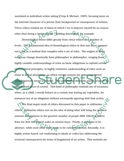 Three Takes on Ethics