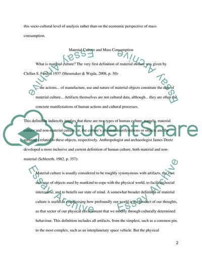 Fashioning Material Culture - The Relationship between Fashion and Design and Mass Consumption