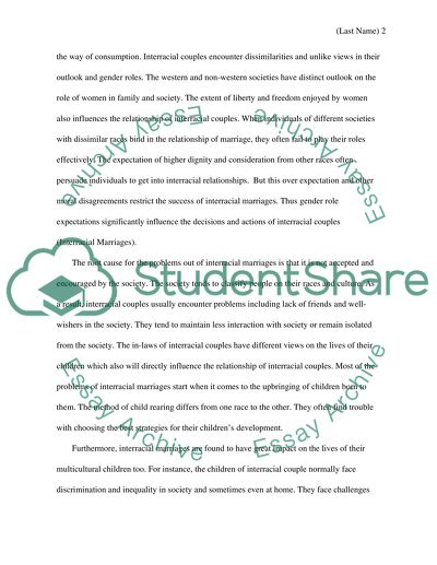 Discuss the economic and social significance of interracial marriages and families