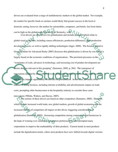 The Competitiveness of the International Hospitality Industry