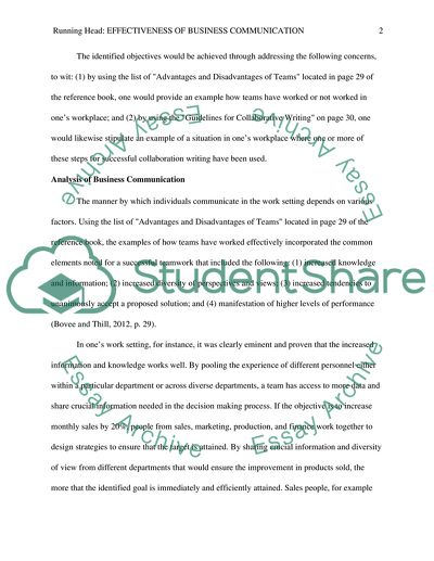 Effectiveness of Business Communication