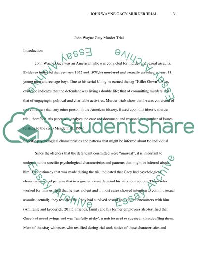 John Wayne Gacy Murder Trial