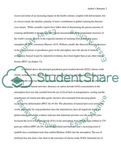 The role of humans in the global warming