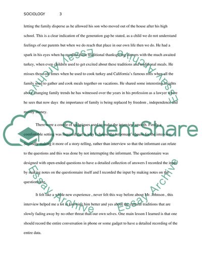 Family Traditions and the Generation Divide