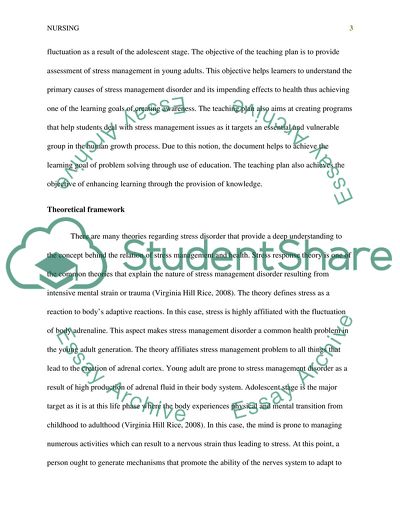 Teaching Plan for Stress Management