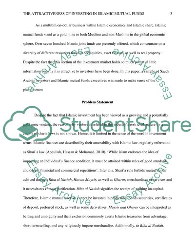 Attractiveness of Investing in Islamic Mutual Funds