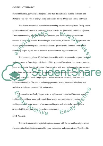 Creation myth essay