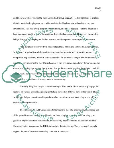 Personal reflection on CFA level 2 financial reporting and analysis