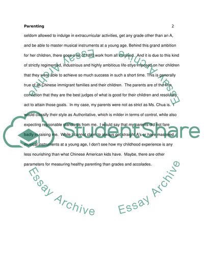 Authoritative, Authoritarian and Permissive Parenting Styles