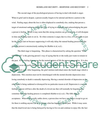 Homeland Security - Response & Recovery